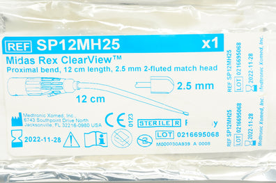 Medtronic SP12MH25 Midas Rex ClearView Proximal Bend 12cm x 2.5mm